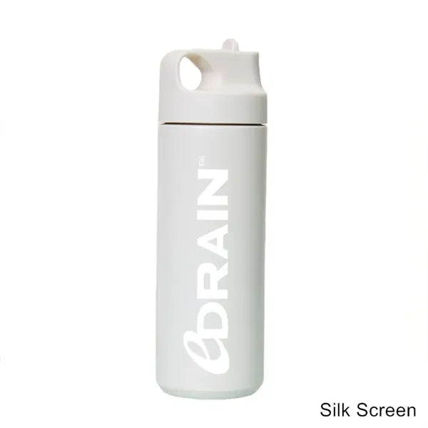 19 oz Stainless Steel Vacuum Sports Bottle with Straw Lid