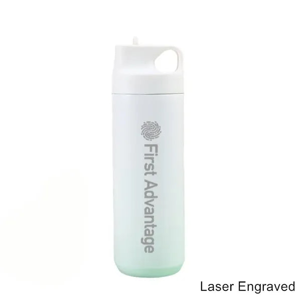 19 oz Stainless Steel Vacuum Sports Bottle with Straw Lid