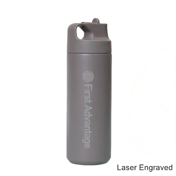 19 oz Stainless Steel Vacuum Sports Bottle with Straw Lid
