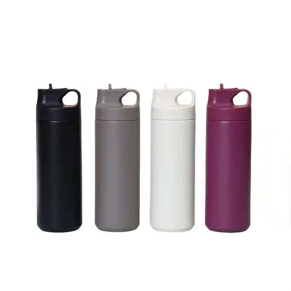 19 oz Stainless Steel Vacuum Sports Bottle with Straw Lid