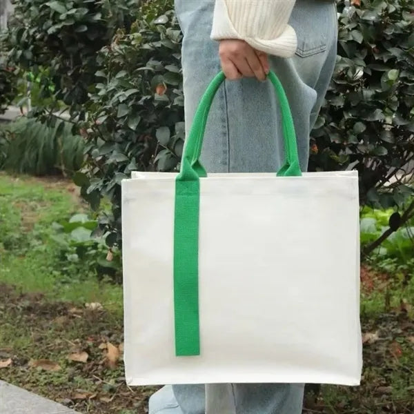 Canvas Gift Bag With Handle And Laminated Surface