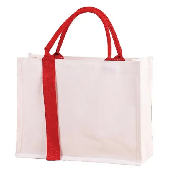 Canvas Gift Bag With Handle And Laminated Surface