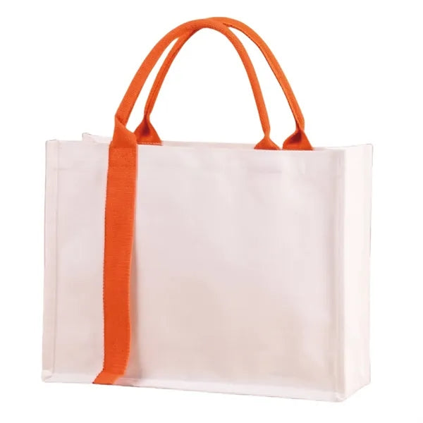 Canvas Gift Bag With Handle And Laminated Surface