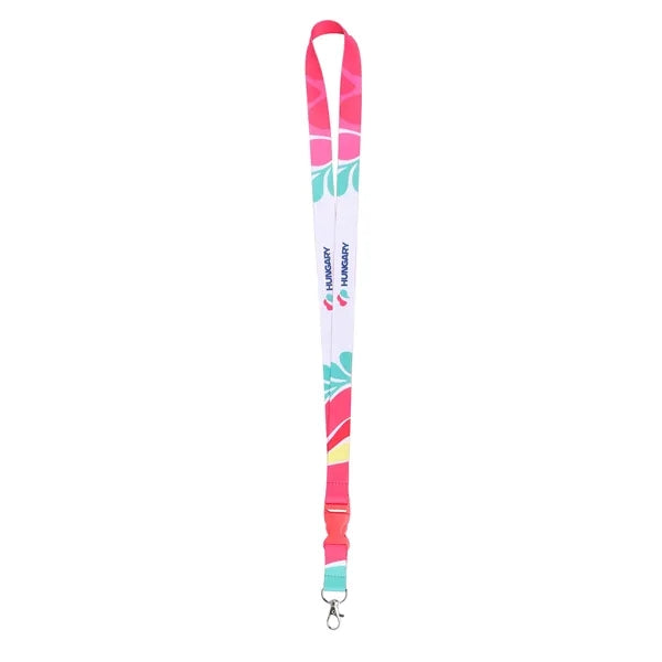 3/4" Polyester Detachable Lanyards Keychain W/ Swivel Hook