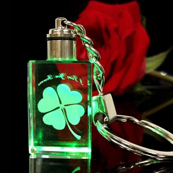 LED Light Crystal Key Chain