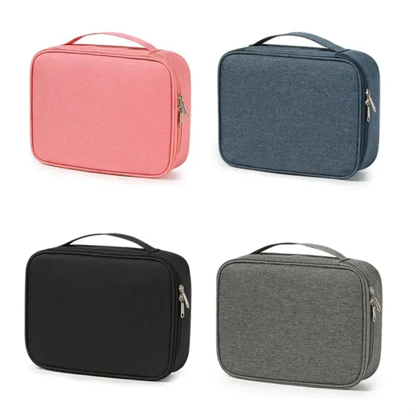 Double-Layer Travel Electronics Organizer Bag