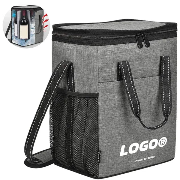 Insulated Wine Bottle Tote Bag With Divider Compartments
