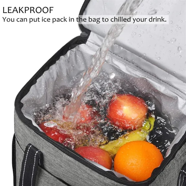 Insulated Wine Bottle Tote Bag With Divider Compartments