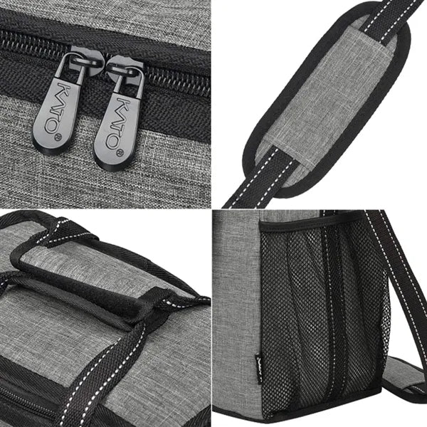 Insulated Wine Bottle Tote Bag With Divider Compartments
