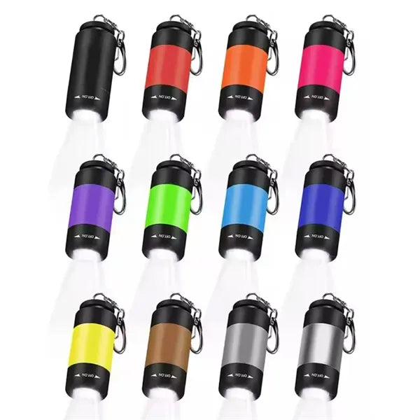 Mini LED Flashlight Keychain with Carabiner Clip