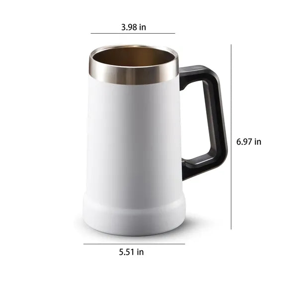Large Capacity Stainless Steel Beer Mug With Handle