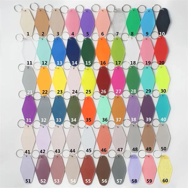 Vibrant Plastic Hotel Key Ring