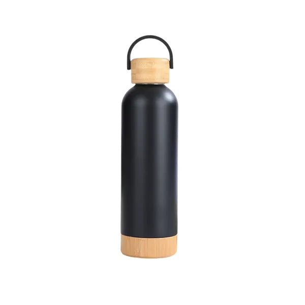 17 Oz Bamboo Lid Stainless Steel Water Bottle