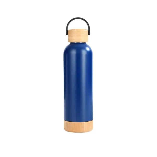 17 Oz Bamboo Lid Stainless Steel Water Bottle