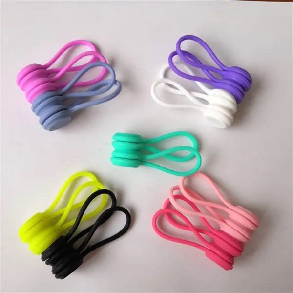 Premium Silicone Magnetic Headphone Cable Ties Organizer