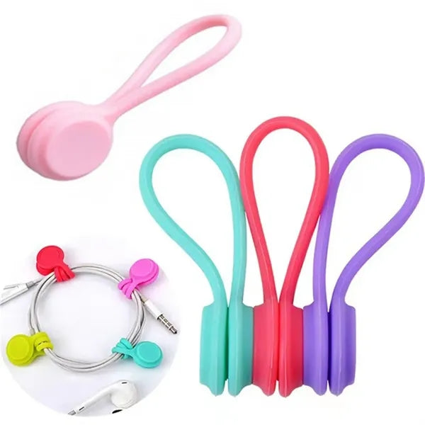 Premium Silicone Magnetic Headphone Cable Ties Organizer