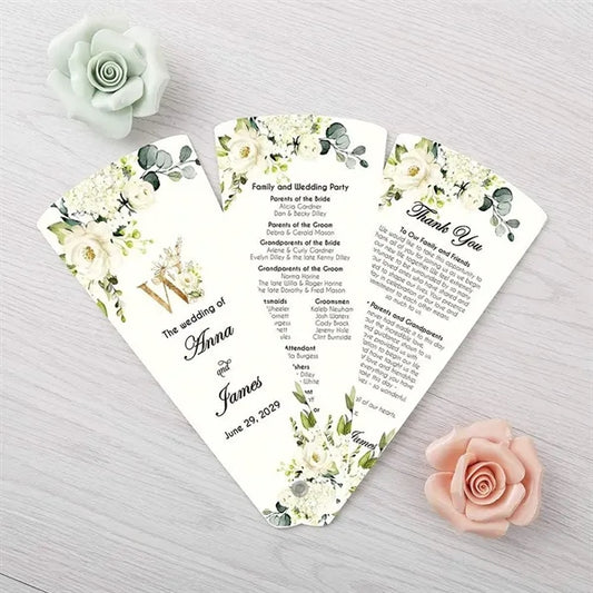 Wedding Program Fan