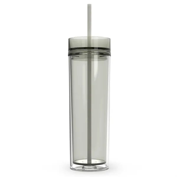 16oz Double Wall Acrylic Insulated Skinny Tumbler