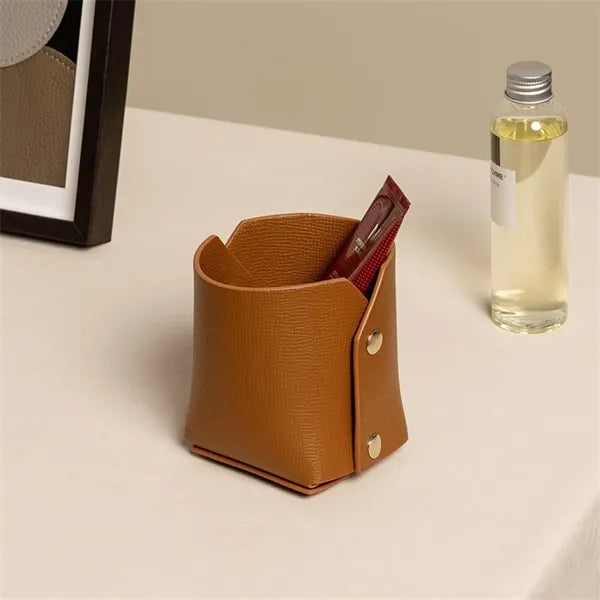 Foldable Leather Desktop Storage Box