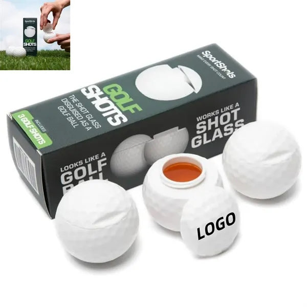 1.5oz Golf Ball Shaped Shot Bottle