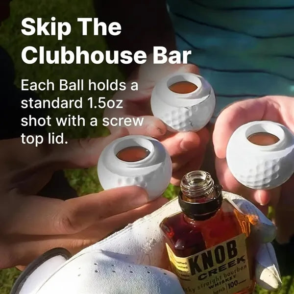 1.5oz Golf Ball Shaped Shot Bottle