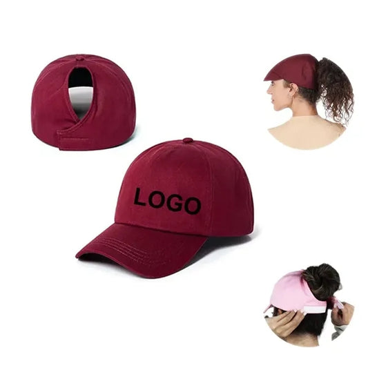 Adjustable Ponytail Baseball Cap With Hair Hole