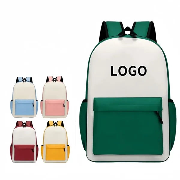 Minimalist Colorblock School Backpack