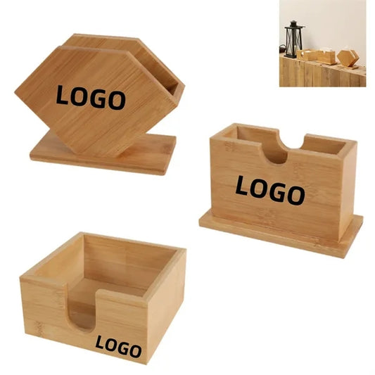 Bamboo Desktop Tissue Box