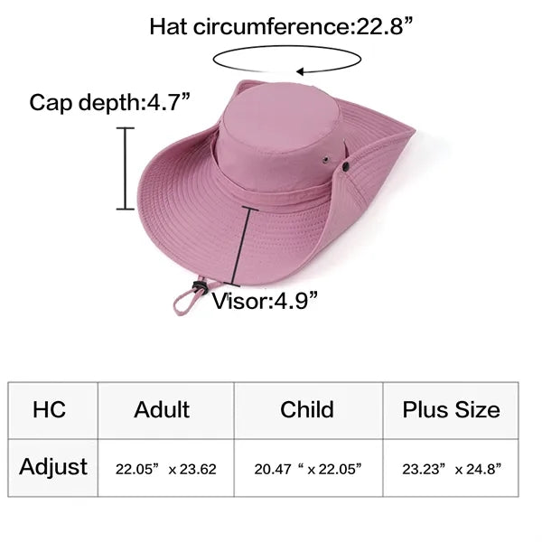 Quick Dry Waterproof Wide Brimmed Sun Hat