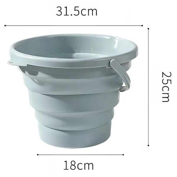 Collapsible 10L Silicone Bucket with Handle