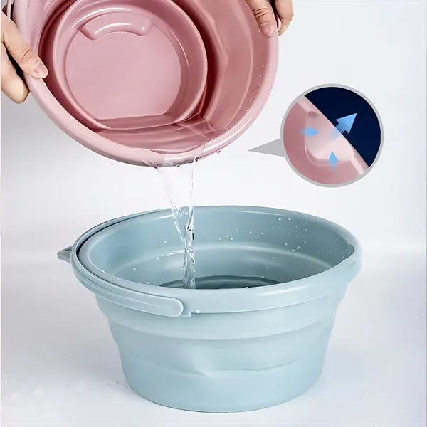 Collapsible 10L Silicone Bucket with Handle