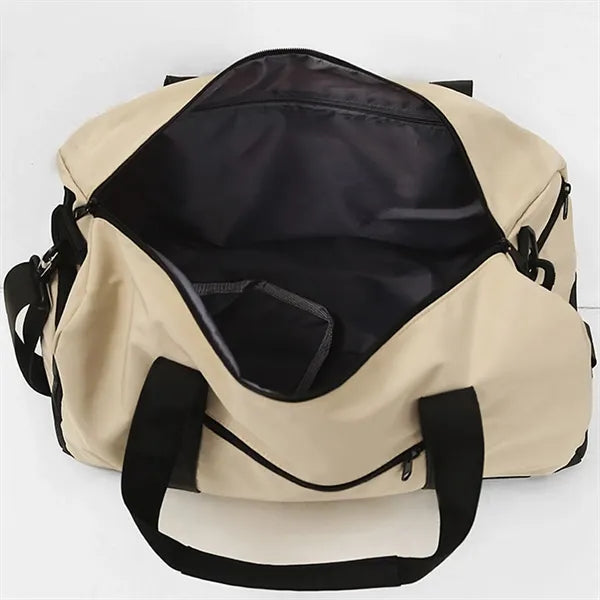 Large Capacity Travel Duffel Bag With Shoulder Strap Handle