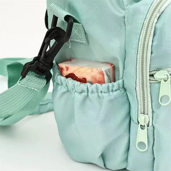Insulated Water Bottle Shoulder Bag With Zipper Pockets