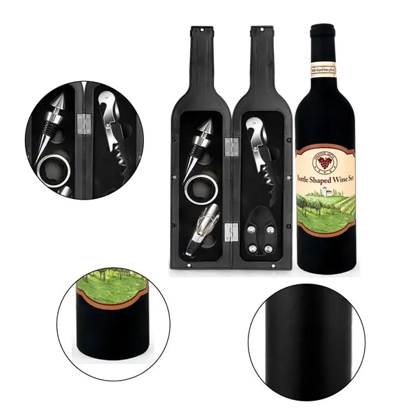 Wine Bottle Shaped Accessory Gift Set