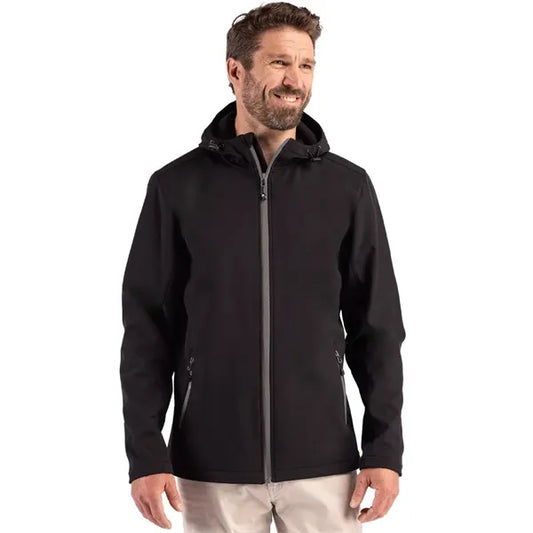 Clique Tempo Recycled Stretch Softshell Mens Full Zip Hoo...