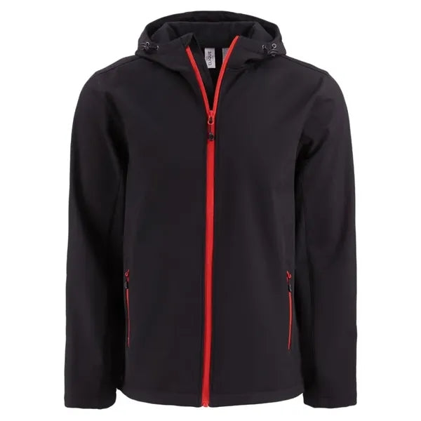 Clique Tempo Recycled Stretch Softshell Mens Full Zip Hoo...