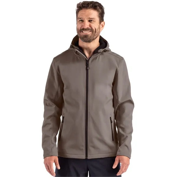 Clique Tempo Recycled Stretch Softshell Mens Full Zip Hoo...
