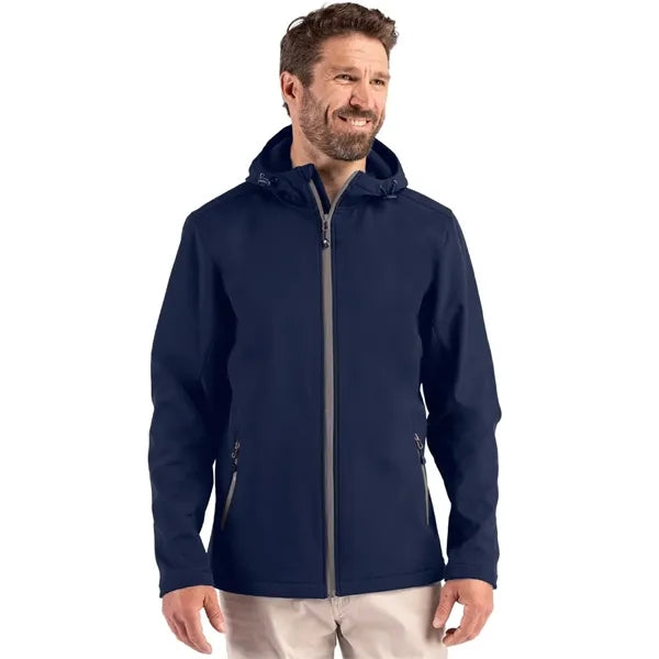 Clique Tempo Recycled Stretch Softshell Mens Full Zip Hoo...