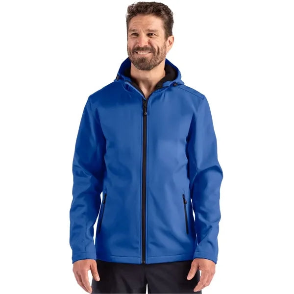 Clique Tempo Recycled Stretch Softshell Mens Full Zip Hoo...