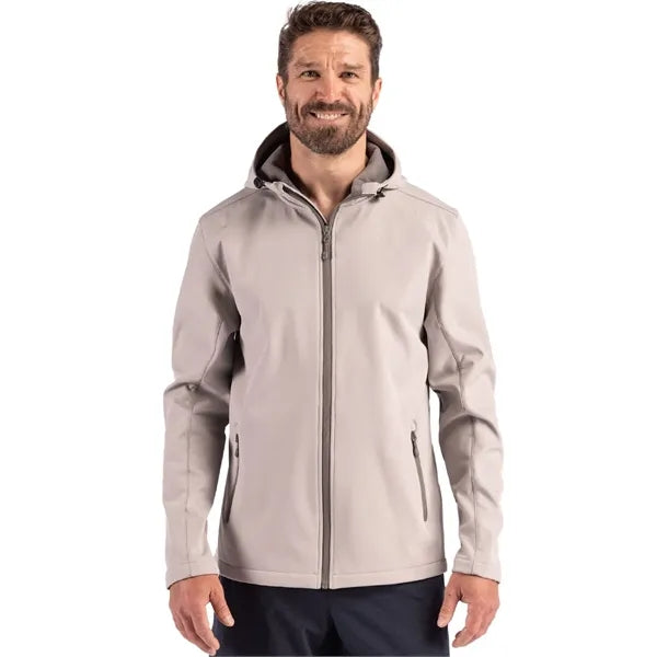 Clique Tempo Recycled Stretch Softshell Mens Full Zip Hoo...