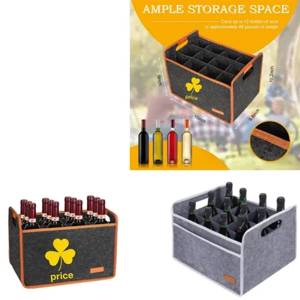 Gift bag storage bag, handbag, 12-compartment wine bag