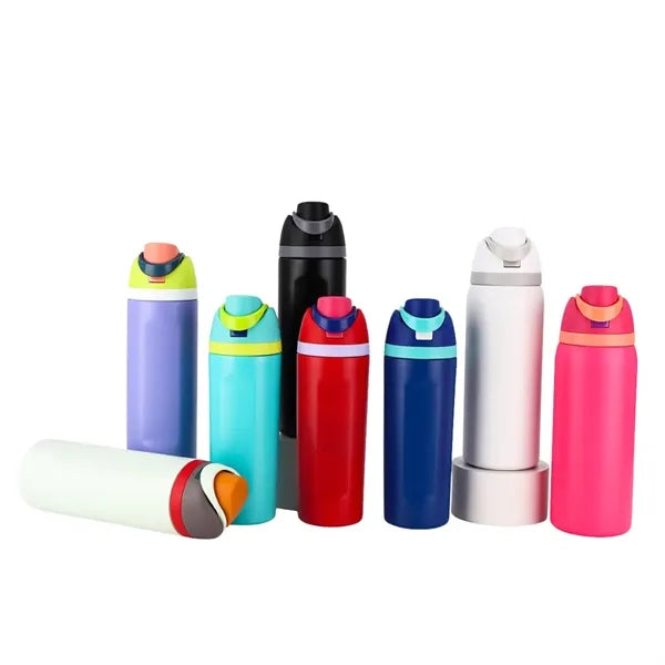 24 Oz. Vacuum Insulated Leak-Proof Water Bottle with Straw