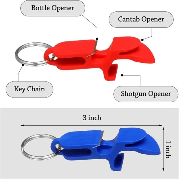 4-in-1 Beer Shotgun tool bottle opener keychain