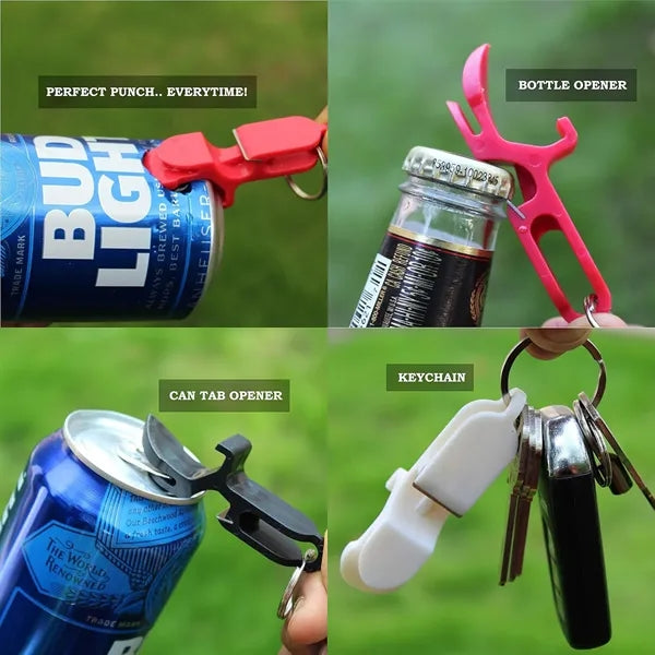 4-in-1 Beer Shotgun tool bottle opener keychain