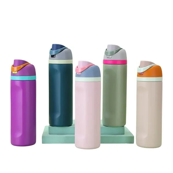 24 Oz. Vacuum Insulated Leak-Proof Water Bottle with Straw
