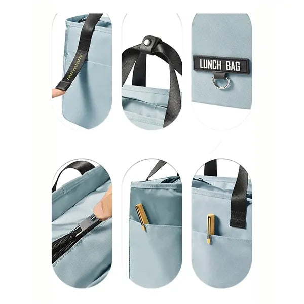 Polyester Portable Multi color Tote Insulated Lunch Bag