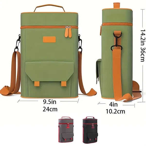 Double Pocket Oxford Cloth Wine Insulation Bag