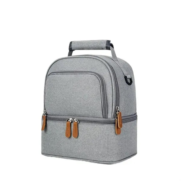 Oxford Cloth Double Layer Insulated Lunch Backpack