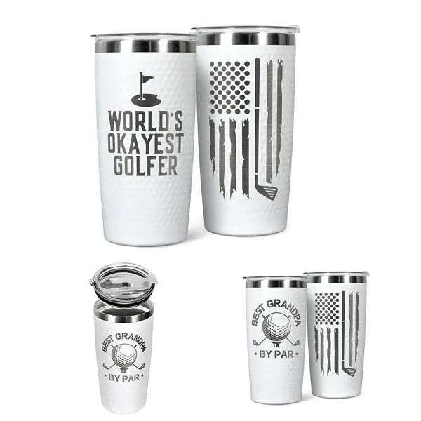 20oz Golf Tumbler - Insulated Stainless Steel