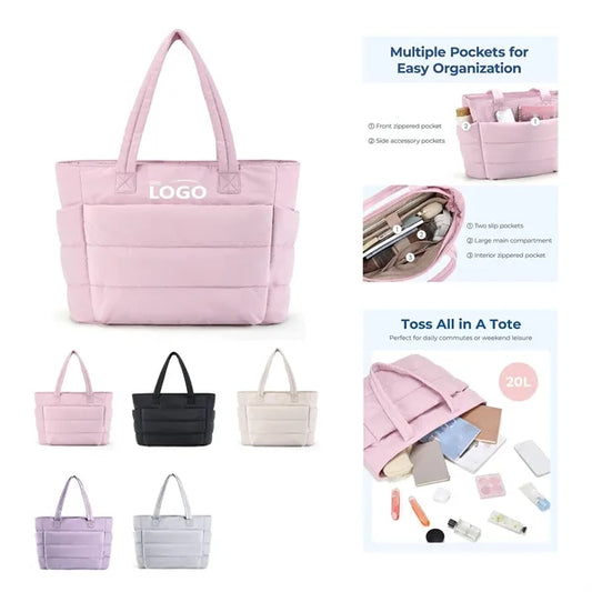 Lightweight Puffy Tote Bag